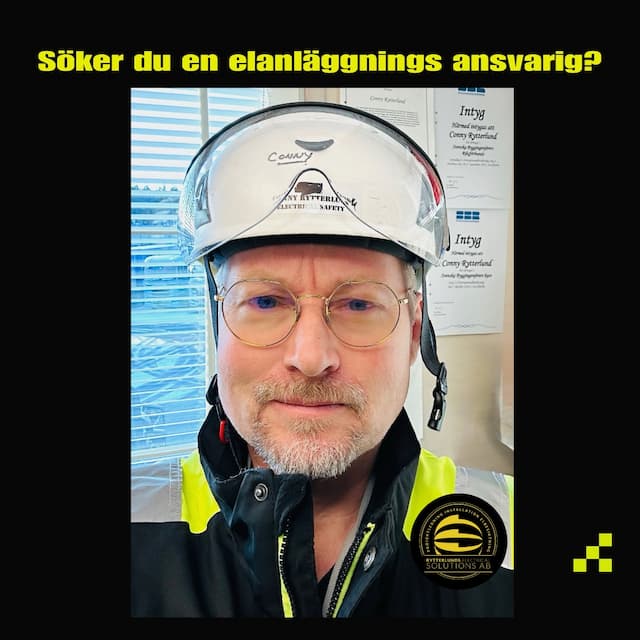 Conny tar emot uppdrag som Elanläggningsansvarig